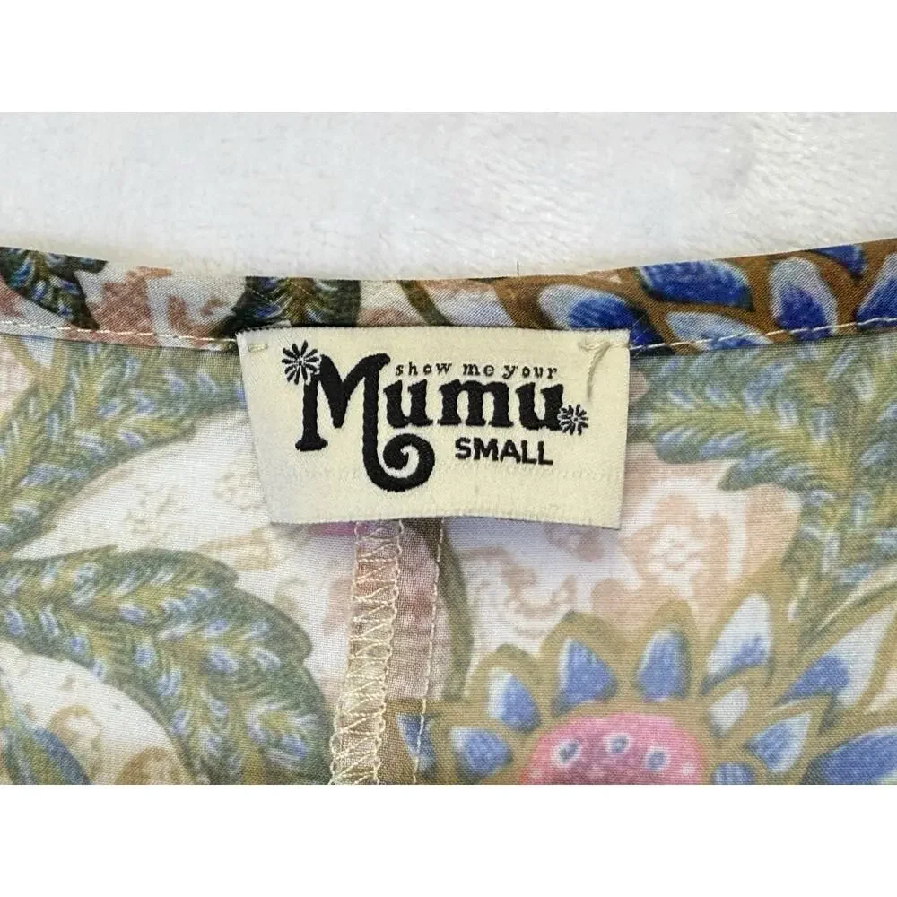 Show Me Your MuMu Floral Print Bloomtastic Karmyn Cape Kimono Duster Sz S USA - Picture 5 of 8
